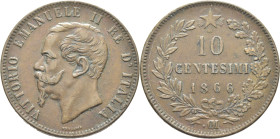ITALIA. Victor Manuel II. 10 ct. 1866.OM
