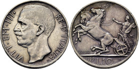 ITALIA. Víctor Manuel III. Biga. 10 liras. 1929. R