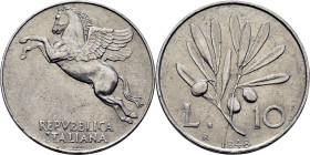 ITALIA. República-Pegaso. 10 liras. 1948. R. EBC
