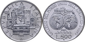 ITALIA. Mundo Unido del Adriático. 500 liras. 1985. FDC