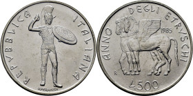 ITALIA. Año de los Etruscos. 500 liras. 1985. FDC