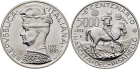 ITALIA. Seiscientos años de Pisanello. 5.000 liras. 1995. FDC