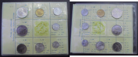 ITALIA. Dama y naves. Serie de ocho piezas (8) de 1 a 500 liras. 1969. SC+