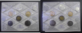 ITALIA. Dama y naves. Serie de diez piezas (10) de 1 a 500 liras. 1982. SC+