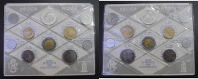 ITALIA. Dama y naves. Serie de diez piezas (10) de 1 a 500 liras, con las dos de 500 liras…SC+