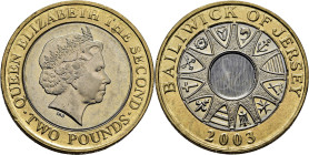 JERSEY. Isabel II. 2 pounds. 2003. Bimetálica. SC