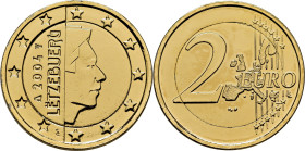 LUXEMBURGO. 2 euros. 2004. Metal dorado. SC