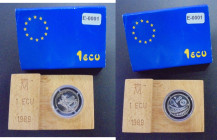 ESPAÑA. El rapto de Europa. 1989. 1 ecu. PROOF FDC