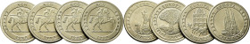 ESPAÑA. Canarias, Cataluña, Madrid y Navarra. Jinete Íbero. 1 ecu. 1994. SC+/SC. Lote de 4