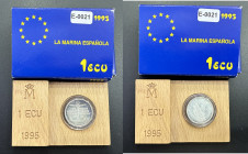ESPAÑA. La Marina Española y ancla. 1995. 1 ecu. PROOF FDC