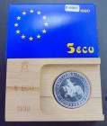 ESPAÑA. Alfonso X. 1990. 5 ecus. PROOF FDC