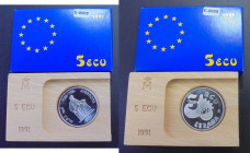 ESPAÑA. Averroes 1120-98. 1991. 5 ecus. PROOF FDC