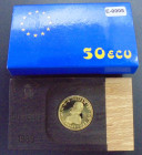 ESPAÑA. Felipe II. 1989. 50 ecus. PROOF FDC