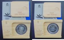JUAN CARLOS I. XXV Olimpiada Barcelona'92. 2.000 pesetas. 1990. PROOF FDC