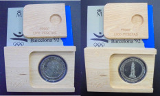 JUAN CARLOS I. XXV Olimpiada Barcelona'92. 2.000 pesetas. 1990. Castellers. PROOF FDC