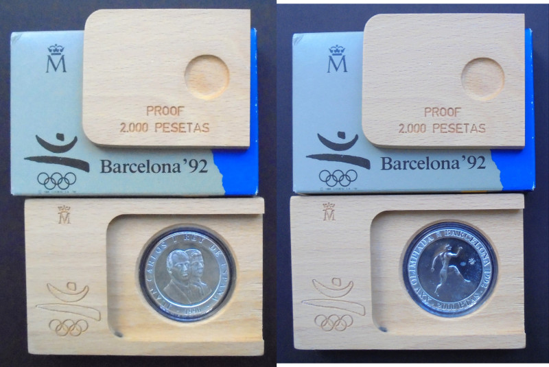 JUAN CARLOS I. XXV Olimpiada Barcelona'92. 2.000 pesetas. 1991. Atleta griego. E...