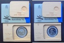 JUAN CARLOS I. XXV Olimpiada Barcelona'92. 2.000 pesetas. 1991. Atleta griego. PROOF FDC