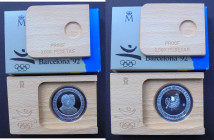 JUAN CARLOS I. XXV Olimpiada Barcelona'92. 2.000 pesetas. 1991. Barca de Tamusiens. PROOF FDC
