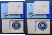 JUAN CARLOS I. XXV Olimpiada Barcelona'92. 2.000 pesetas. 1991. Jinete ibérico. PROOF FDC