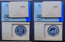 JUAN CARLOS I. XXV Olimpiada Barcelona'92. 2.000 pesetas. 1992. Cuadriga. PROOF FDC