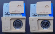 JUAN CARLOS I. XXV Olimpiada Barcelona'92. 2.000 pesetas. 1992. Soga tira. PROOF FDC
