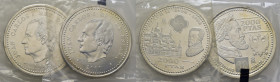 JUAN CARLOS I. 2.000 ptas (2). IV centenario de Felipe II. 1598-1998. V centenario Carlos I. FDC. Lote de 2