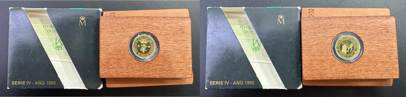 JUAN CARLOS I. V Centenario 1492-1992. 10.000 pesetas. 1992. Serie IV. En caja o...