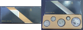JUAN CARLOS I. V Centenario 1492-1992. 2.000 a 100 pesetas (5 piezas). 1991. Serie III. FDC
