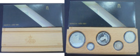 JUAN CARLOS I. V Centenario 1492-1992. 2.000 a 100 pesetas (5 piezas). 1991. Serie III. FDC