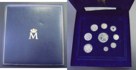 JUAN CARLOS I. Las últimas pesetas. 2.000 pesetas a 1 peseta (9 piezas). 2000 y 2001. FDC
