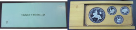 JUAN CARLOS I. Cultura y naturaleza. 10.000, 5.000 y 2.000 pesetas (2). 1995. PROOF FDC/SC