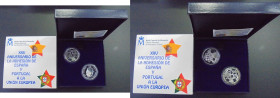 JUAN CARLOS I. XXV años adhesión España y Portugal a UE. 10 euros (2). PROOF FDC