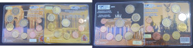 JUAN CARLOS I. Monedas españolas euro no circuladas. World money fair 2010 11. SC/SC+. Lote de 2 blísters