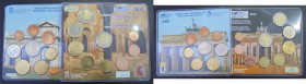 JUAN CARLOS I. Monedas españolas euro no circuladas. World money fair 2008 10. SC/SC+. Lote de 2 blísters