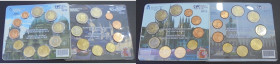 JUAN CARLOS I. Monedas españolas euro no circuladas. World money fair 2012 13. SC/SC+. Lote de 2 blísters