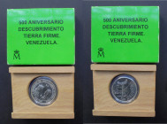 JUAN CARLOS I. 500 años descubrimiento Tierra firme. Venezuela 1498-1998. 3 euros. 1998. PROOF FDC