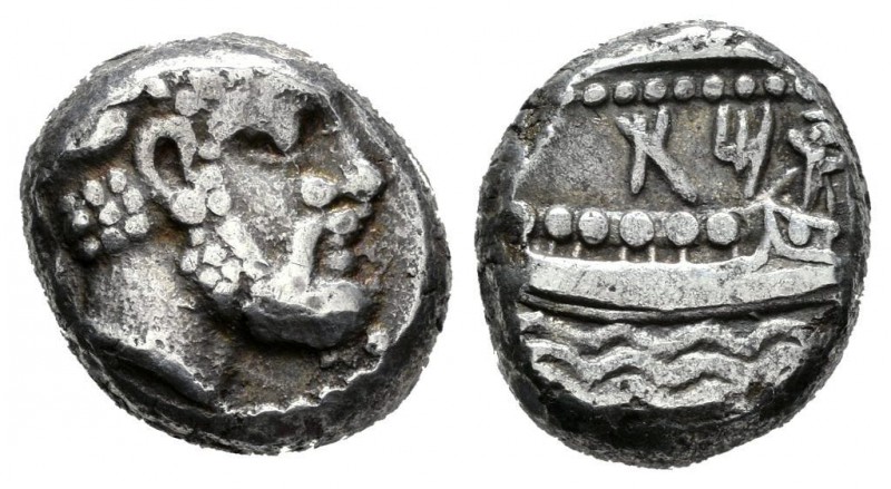 Fenicia. Arados. Tetróbolo-Tetrobol. 259-190 a.C. (Cy-3116). (S-5982). Anv.: Cab...