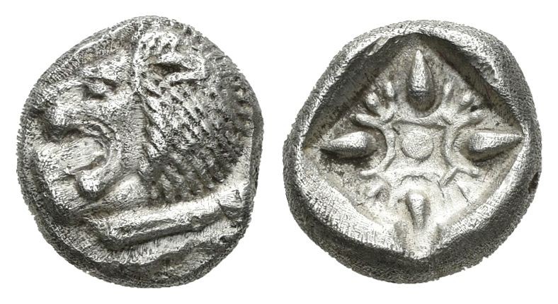 Jonia. 1/12 estátera- 1/12 stater. 550-525 a.C. Miletos. (Se-3532). (Cy-2647). A...