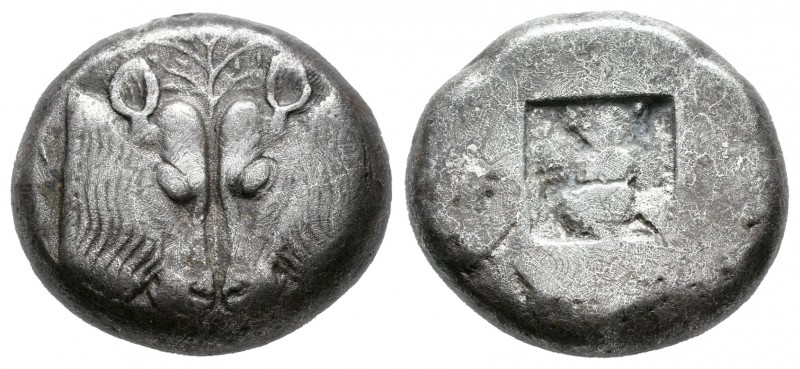 Lesbos. Mytilene. Estátera-Stater. 550-450 a.C. Incierta. (SNG Cop-285). Anv.: C...