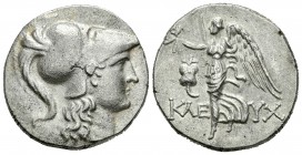 Pamphilia. Side. Tetradracma-Tetradrachm. 200-100 a.C. (Se-5436). Anv.: Cabeza de Atenea con casco corintio a derecha. Rev.: Victoria avanzando a izqu...