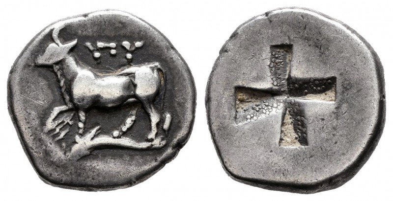 Tracia. Bizantion. Dracma-Drachm. 357-340 a.C. (Cy-1534). (Gc-1579). Anv.: Toro ...