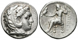 Imperio Macedonio. Filipo II. Tetradracma-Tetradrachm. 323-316 a.C. Licya. (Cy-1369). Anv.: Cabeza de Hércules a derecha con piel de león. Rev.: Zeus ...