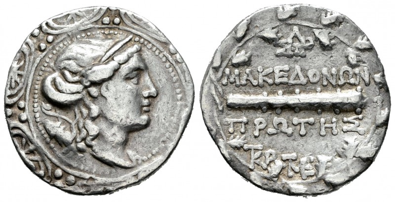 Macedonia. Amphipolis. Tetradracma-Tetradrachm. 158-149 a.C. (S-1386). Anv.: Cab...