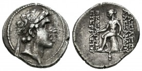 Imperio Seleucida. Alejandro I Balas. Dracma-Drachm. 150-49 a.C. (Se-7035). Anv.: Busto diademado a derecha. Rev.: Apolo sentado a izquierda con arco ...