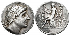 Imperio Seleucida. Antioco I Soter. Tetradracma-Tetradrachm. 280-261 a.C. Siria. (Cy-3038). (S-6866). Anv.: Cabeza diademada a derecha. Rev.: Apolo se...