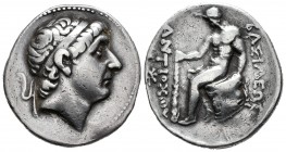 Imperio Seleucida. Antioco I Soter. Tetradracma-Tetradrachm. 281-261 a.C. Siria. (Cy-3039 similar). Anv.: Cabeza diademada a derecha. Rev.: Apolo sent...