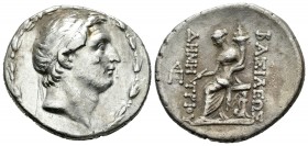 Imperio Seleucida. Demetrio I Soter. Tetradracma-Tetradrachm. 162-150 a.C. Antioquía. (Cy-3064 similar). (Se-7014 similar). Anv.: Cabeza de Demetrio d...