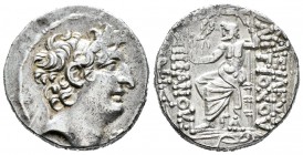Imperio Seleucida. Antioco VIII. Tetradracma-Tetradrachm. 120-96 a.C. Siria. (Cy-3099). Anv.: Cabeza diademada a derecha. Rev.: Zeus entronizado a izq...