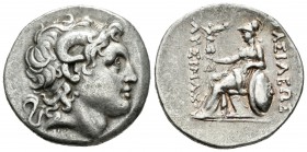Reino de Tracia. Lisímaco. Tetradracma-Tetradrachm. 323-281 a.C. (Cop-1109 variante). Anv.: Cabeza de Alejandro Magno como Amón a derecha. Rev.: Atene...