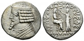Imperio Parto. Tiridates I. Tetradracma-Tetradrachm. 29-27 a.C. (Sellwood-55). 10,32 g. BC+. Est...50,00.